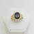 9ct yellow gold onyx set signet ring size K 1/2 London 1965