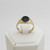 9ct yellow gold onyx set signet ring size K 1/2 London 1965
