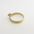 9ct gold sapphire set wishbone ring size P 1/2