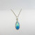 Beautiful Art Nouveau enamel pendant by Murrle Bennett on modern 925 18" chain