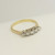 Diamond set five stone ring marked 18ct Size O