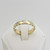 9ct 2 colour gold diamond set ring size M 1/2 HM 1990