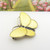 Vintage silver & yellow enamel butterfly brooch by Aksel Holmsen