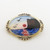 Vintage silver gilt enamel coastal scene brooch by Arne Nordlie