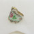 Vintage silver & enamel ring by Vargas. M 1/2