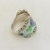 Vintage silver & enamel ring by Vargas. M 1/2