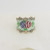 Vintage silver & enamel ring by Vargas. M 1/2