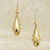 9ct gold Etruscan style drop earrings hallmarked Birmingham 1964