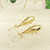 9ct gold Etruscan style drop earrings hallmarked Birmingham 1964