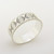 Vintage silver star design engraved band ring size O H/M Birm 1979