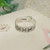 Vintage silver star design engraved band ring size O H/M Birm 1979