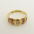 Edwardian 18ct gold ruby & diamond ring size O 1/2 H/M Birm 1905