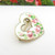 Vintage silver hand painted rose enamel heart brooch by Opro