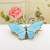 Vintage silver & aqua blue enamel butterfly brooch by David Andersen