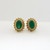 9ct yellow gold Emerald stud earrings