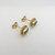 9ct yellow gold Emerald stud earrings