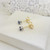 Vintage 18ct gold sapphire  stud earrings Hallmarked  FEU 2000