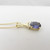 9ct gold Iolite & diamond pendant on 9ct 18" chain