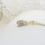 9ct gold Iolite & diamond pendant on 9ct 18" chain