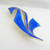 Stylish vintage silver & blue enamel brooch by Ivar Holth