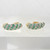 Vintage 9ct yellow gold emerald & diamond pave' set earrings H/M 2000