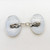 Pair of Art Deco yellow & black enamel cufflinks marked Sterling silver