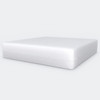 Full size bed with vinyl zippered box spring cover.