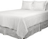 Twin T-250 Low-Wrinkle Eco-Fill White Dobby Stripe Comforters