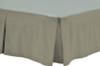 Camel color pleated corner bed skirt