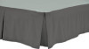 Gray color pleated corner bed skirt