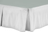 White color pleated corner bed skirt