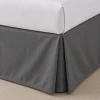 Palmetto solid gray pleated bed skirt detail.