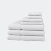 Oxford Gold Cam Bath Towels, Gold Cam Hand Towels and Gold Cam Washcloths stacked.