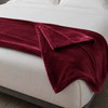 Berkshire Hospitality VelvetLoft throw in Garnet color.