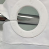 Palmetto white flexible plastic shower curtain ring.