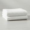 White Atelier Blanket with herringbone weave, hospitality-grade commercial quality wholesale bedding.