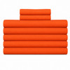Institutional Fitted sheets stacked in orange color