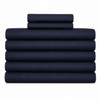 Institutional sheets stacked in navy color