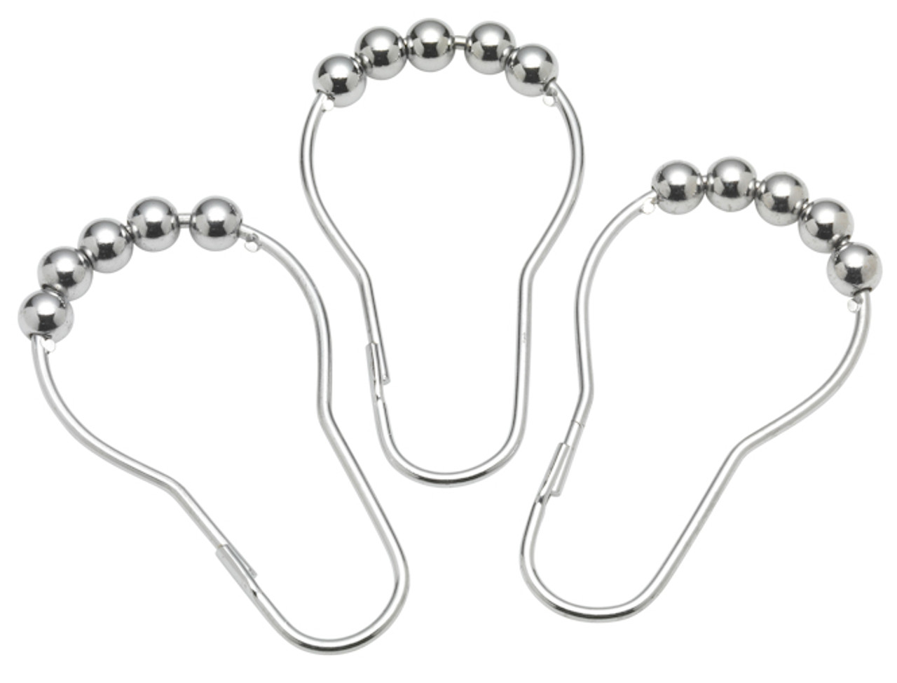 three chrome roller ball shower hooks side by side 12 27814.1686151387