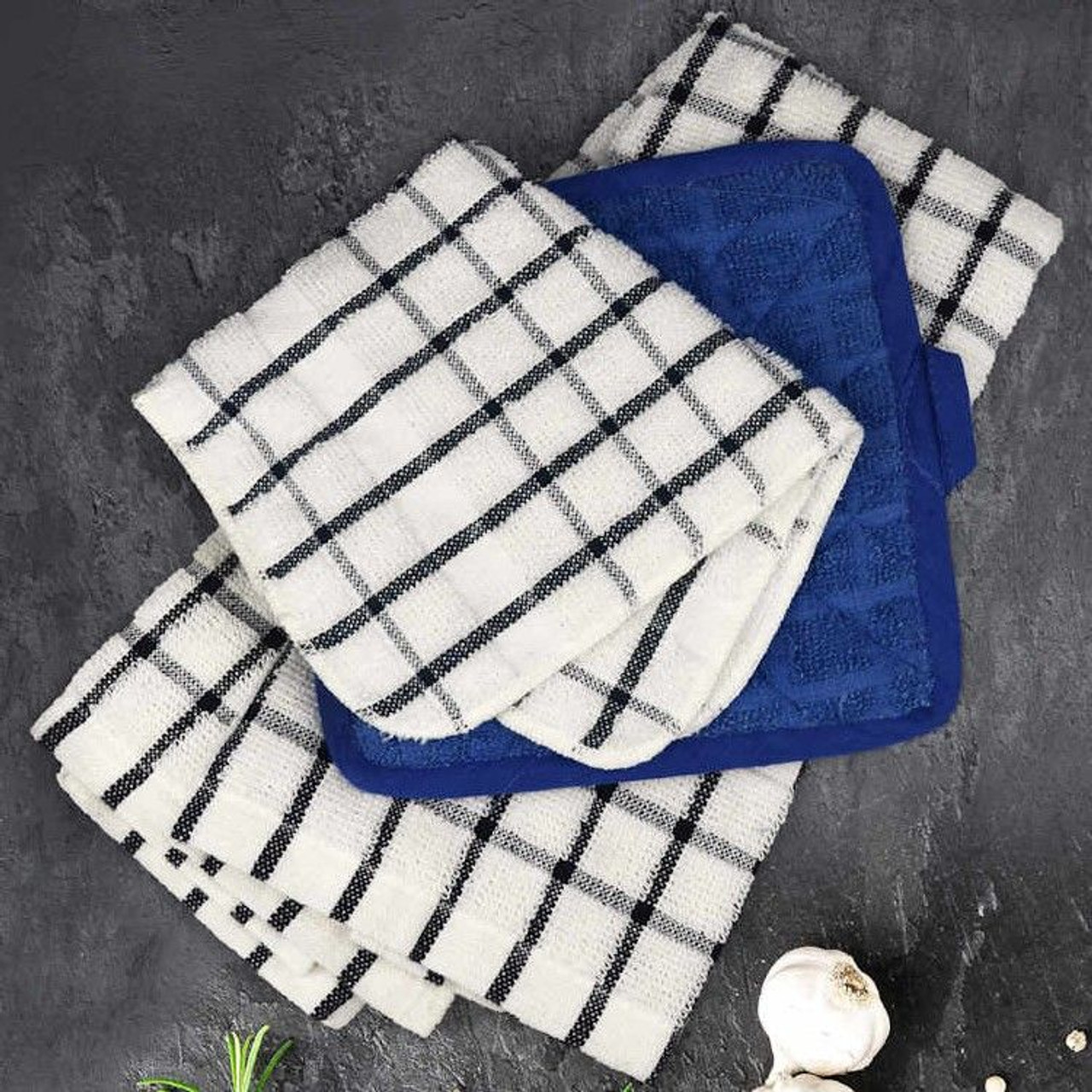 Ganesh Mills | Oxford Super Blend Oxford Premium Kitchen Towel Set, Dish Cloth, Sample (1) Piece
