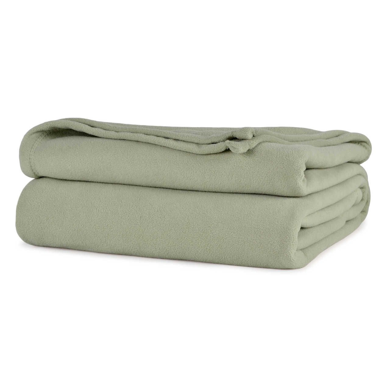 Berkshire Blanket Microfleece Twin Size Bed Blanket Dark Sage  Green,Lightweight Soft Breathable Plush Micro Fleece Blanket for Bed Couch  Sofa,60x92