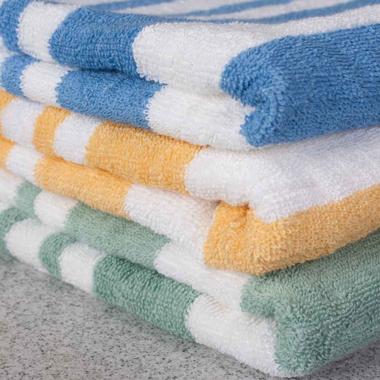 Striped Heavy Weight Linen Bath Towels Various Colours: Towel Set