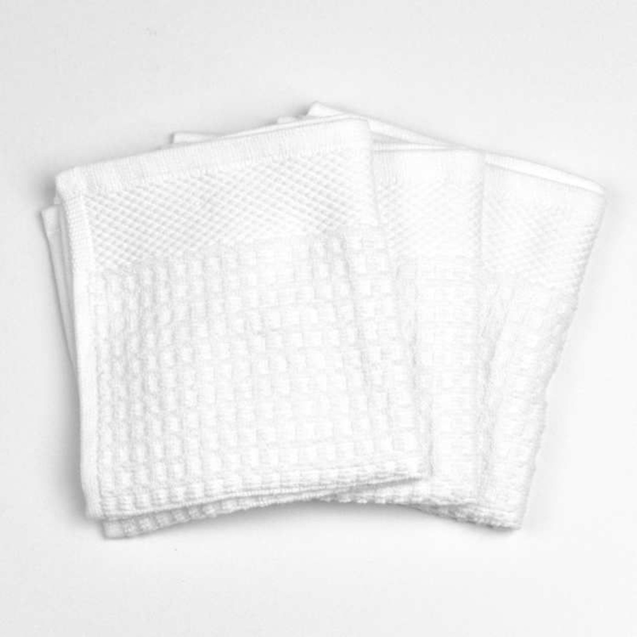 White cotton shop dish towels