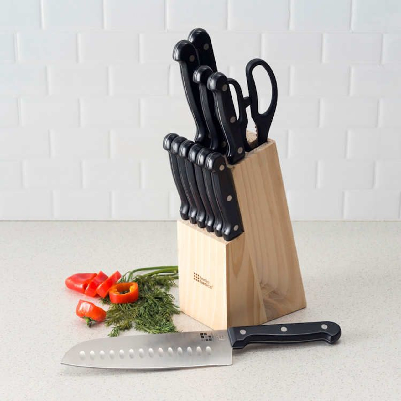 5-Piece Kitchen Knife Set with Block – YOUSUNLONG