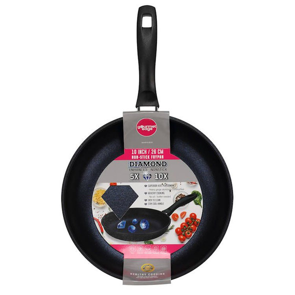 Gourmet Edge Non-Stick Fry Pan in retail packaging.