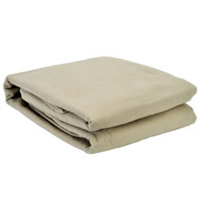 Camel color cotton flannel massage table sheet.