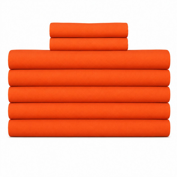 Institutional sheets stacked in orange color