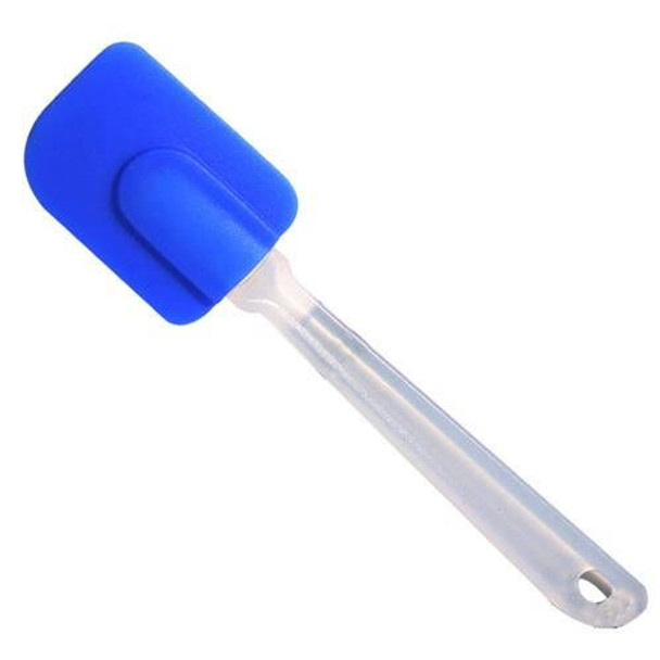 Culinary Edge Blue Silicone Spatulas with Clear Handles - Heat & Stain Resistant, Dishwasher Safe