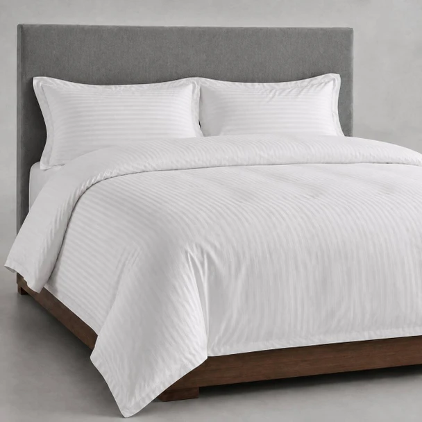 Martex Millennium Stripe duvet cover on a standard bed.