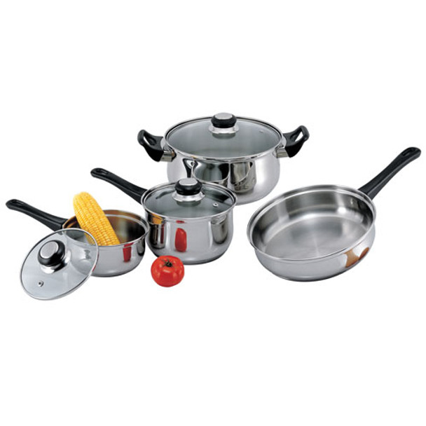 Novice Lightweight 7 PC Stainless Steel Cookware Set